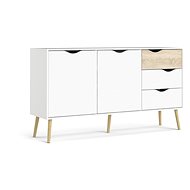 FALCO Chest of drawers Retro 381 white / oak sonoma - Chest of Drawers