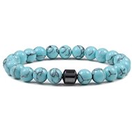 Flor de Cristal Bracelet made of genuine stones Turquoise and Hematite - Bracelet