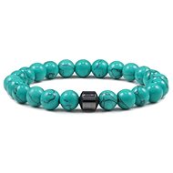Flor de Cristal Bracelet made of genuine stones Turquoise and Hematite - Bracelet
