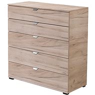 Komoda DUERO 5F 90 v dekoru šedý dub - Komoda