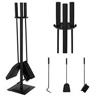 Kaminer PK012 Fireplace tools 4 parts black - Fireplace tools