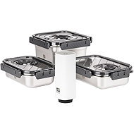G21 Set of Stainless Steel Vacuum Containers (680, 1000, 1900ml) with Pump, 4pcs - Food Container Set