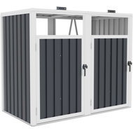G21 Bin shelter 146 × 121 × 82 cm, 2 × 240 l, anthracite sheet metal - Bin Shed