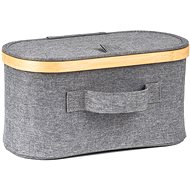 G21 30 × 15 × 15 cm bamboo with lid grey - Storage Box