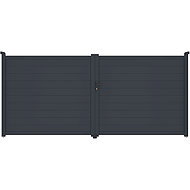 G21 Orlando gate 392 × 173 cm double leaf, anthracite - Gate
