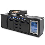 G21 Arkansas Black Garden Kitchen, 8 Burners, with Fridge - Grill