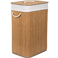 G21 Laundry basket 72 l, bamboo with white basket - Laundry Basket