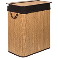 G21 Laundry basket 105 l with divider, bamboo with brown basket - Laundry Basket