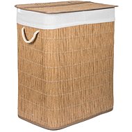 G21 Laundry basket 105 l with divider, rattan design with white basket - Laundry Basket