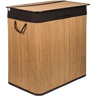 G21 Laundry basket 150 l with dividers, bamboo with brown basket - Laundry Basket