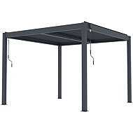 G21 Austin Premium 3 × 3 m, anthracite all-aluminium - Pergola