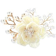 Gaira brooch Flower 340024 white - Brooch