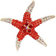 Gaira brooch Starfish 312212 red - Brooch