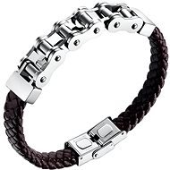 Gaira Kožený náramek Chain 30294-22 hnědý - Bracelet