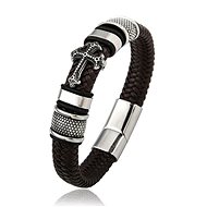 Gaira Leather bracelet Cross 30278-15 - Bracelet