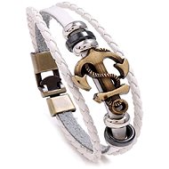 GAIRA Leather bracelet Anchor 3011 white - Bracelet