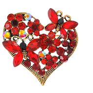 Gaira Brooch Heart 340139 red - Brooch