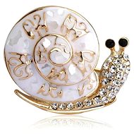Gaira Snail brooch 340033 white - Brooch