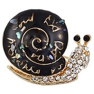 Gaira Brooch Snail 340033 black - Brooch