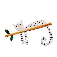 Gaira Brooch Cat 340038 white - Brooch