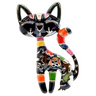 Gaira Brooch Cat 340036 black - Brooch