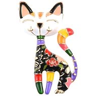 Gaira Brooch Cat 340036 white - Brooch
