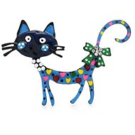 Gaira Brooch Cat 340040 blue - Brooch