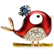 Gaira Brooch Bird 340053 red - Brooch