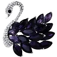 Gaira Brooch Swan 340014 purple - Brooch