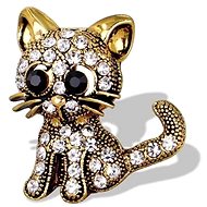 Gaira Brooch Cat 340034 gold - Brooch