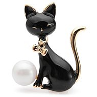 Gaira Brooch Cat 340037 black - Brooch