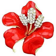 Gaira Brooch Flower 313141 red - Brooch