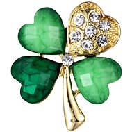 Gaira Quatrefoil 312042 Golden-green - Brooch