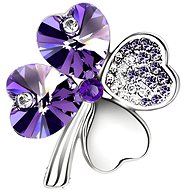 Gaira Quatrefoil 313001 Silver and purple - Brooch