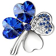 Gaira Quatrefoil 313001 Silver and blue - Brooch