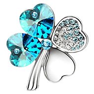 Gaira Quatrefoil 313001 Silver and turquoise - Brooch