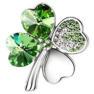Gaira Quatrefoil 313001 Silver-green - Brooch