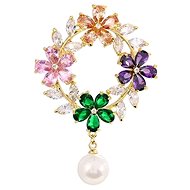 Gaira Flowers with pearl 312118-22 - Brooch