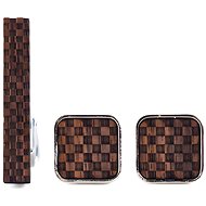 Gaira Wooden cufflinks and tie clip 709125 - Set