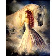 Gaira Dívka s koněm M991454 - Painting by Numbers