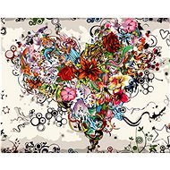 Gaira Srdce z kvetín M992328 - Maľovanie podľa čísel