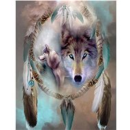 Gaira Wolf - dream catcher M99932 - Painting by Numbers