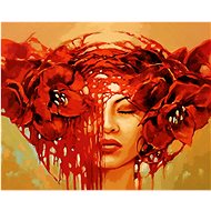 Gaira Lady with poppies M1811 - Painting by Numbers