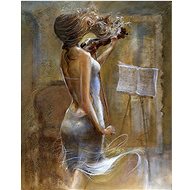 Gaira Girl with violin M1624 - Painting by Numbers