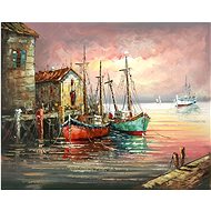 Gaira Sailing ship in harbour M1484 - Painting by Numbers