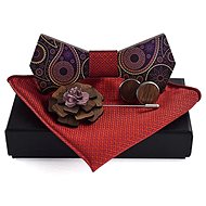 Gaira Wooden cufflinks with brooch, bow tie and handkerchief 709061 - Cufflinks