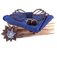 Gaira Wooden cufflinks with brooch, bow tie and handkerchief 709211 - Cufflinks