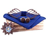 Gaira Wooden cufflinks with brooch, bow tie and handkerchief 709212 - Cufflinks