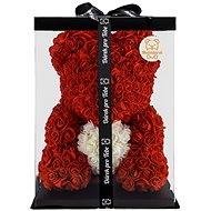 Big Classic Bear 40 cm red with white heart - Rose Bear
