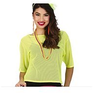 GUIRCA Žluté siťované retro tričko - neon - 80.léta - disco - Costume